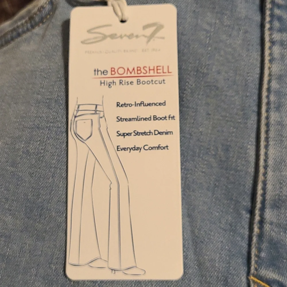 Host Pick NWT SEVEN7 JEANS Bombshell High Rise Bootcut Plus Size - Picture 5 of 11